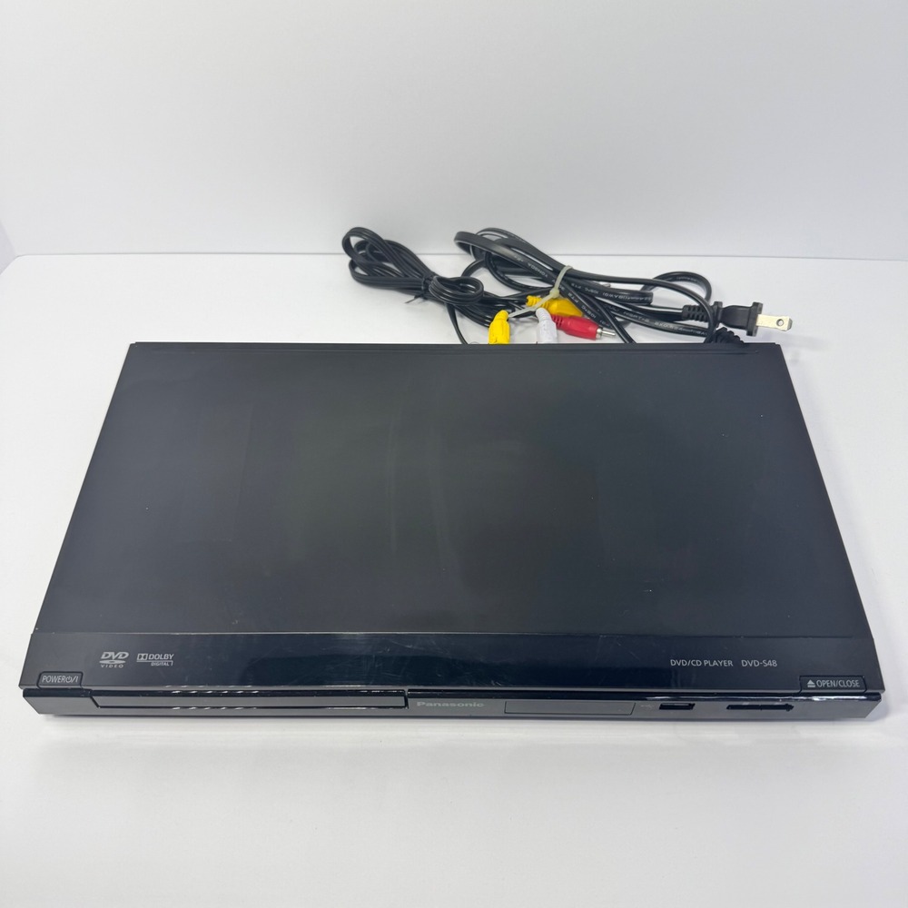 Panasonic DVD-S48 DVD CD Player Black USB Port Dolby Digital NH2SA003289 TESTED